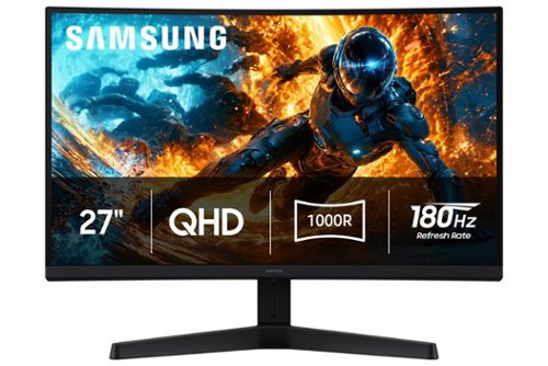 Samsung - 27" Odyssey G5 (G55H) QHD 180Hz 1ms AMD FreeSync 1000R Curved Gaming Monitor with HDR10 - Black