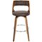 LumiSource - Cecina Wood Barstool - Walnut/Brown-Front_Standard
