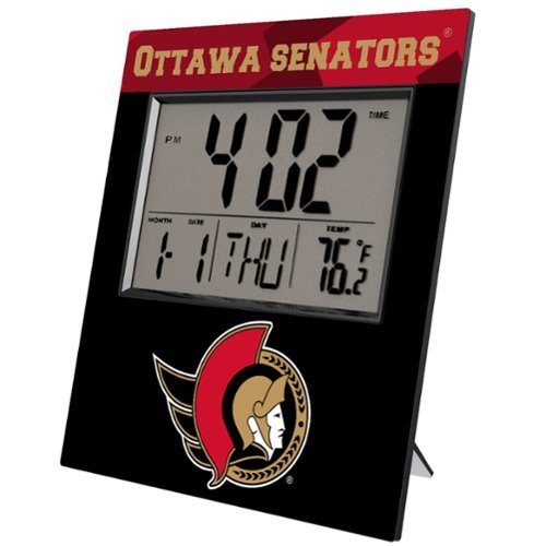 Keyscaper - Ottawa Senators Color Block Digital Desk Clock - Multicolor-Front_Standard 