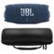 JBL - CHARGE 6 Waterproof Portable Speaker Bundle with gSport Carbon Fiber Case - Blue-Front_Standard