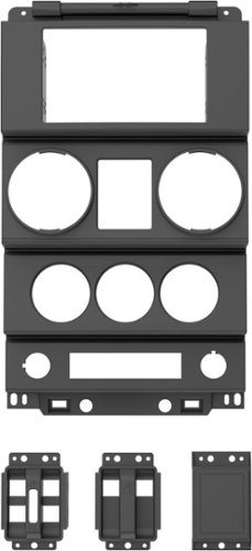 Metra - Full Dash Replacement Radio Installation Kit for 2007–2010 Jeep Wrangler JK Vehicles - Black