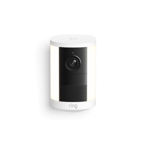 Ring - — Spotlight Cam, Battery (newest model), Wide-Angle Retinal 2K Video, 6x Enhanced Zoom, Motion-Activated Spotlights - White
