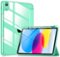 DTTO - Case for iPad (A16) 11-inch 2025 and iPad 10th Generation 10.9 Inch 2022, Clear Back and TPU Shockproof Frame Cover - Mint Green-Front_Standard