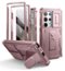 Dexnor - Case for Samsung Galaxy S24 Ultra with Camera Cover, Screen Protector, Shockproof Case Full-Body Bumper Protective Cover - Peony Pink-Front_Standard