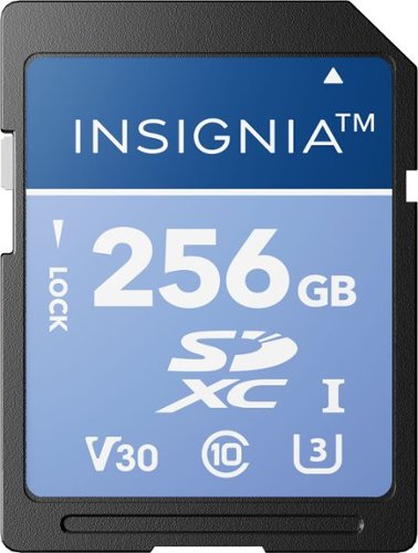 Insignia™ - 256GB SDXC UHS-I Memory Card, Read Speed Up to 200MB/s