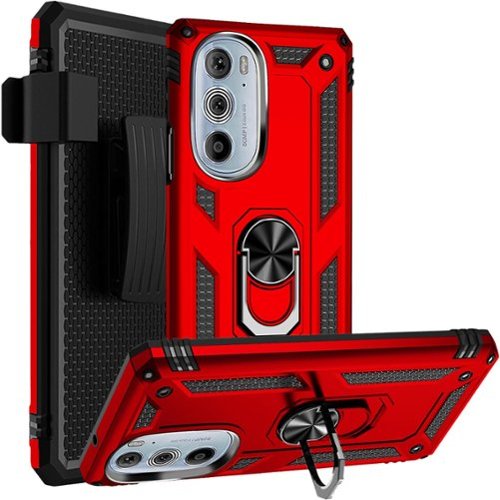 SaharaCase Military Kickstand Series Case for Motorola Edge+ (2022) - Red WORLDWIDE DELIVERY