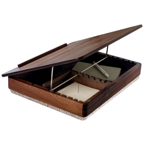 LapGear - Acacia Wood Easel Lap Desk with Storage (Fits up to 15" Laptop) - Java