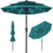 Best Choice Products - 10ft 3-Tier Solar Patio Umbrella w/ 24 LED Lights, Tilt Adjustment, Easy Crank - Cerulean-Front_Standard