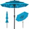 Best Choice Products - 10ft 3-Tier Solar Patio Umbrella w/ 24 LED Lights, Tilt Adjustment, Easy Crank - Sky Blue-Front_Standard