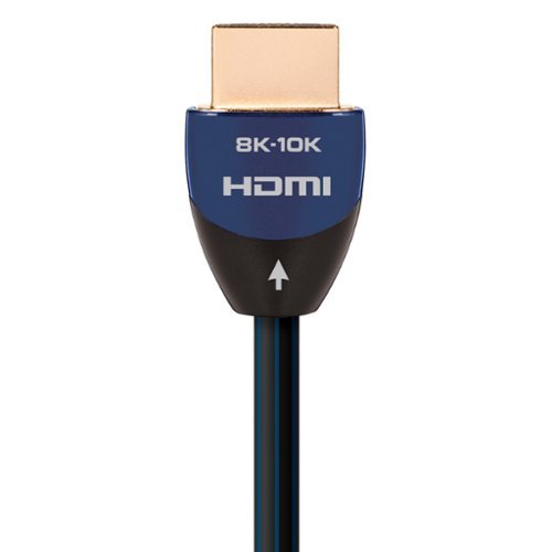 AudioQuest Ocean 48 10' Ultra High Speed 4K-8K-10K 48Gbps In-Wall Rated HDMI Cable - Black with Blue Stripes GLOBAL SHIPPING