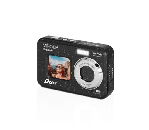 Minolta - Duo MN50WP 48.0 Megapixel Waterproof Digital Camera - Black