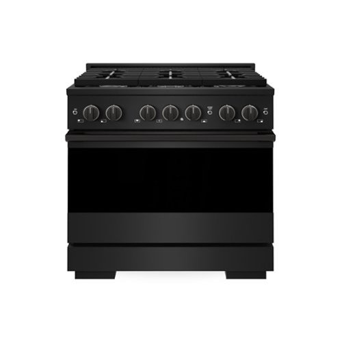 ZLINE - 36 in. 5.2 cu. ft. Marino Freestanding Gas Range with Convection Gas Oven in Black Stainless Steel with 6 Brass Burners - Black Stainless Steel