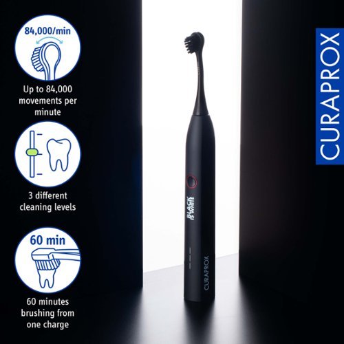 rika　　CURAPROX Curaprox Hydrosonic is White, Electric Toothbrush Black