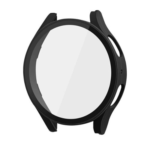 Home Collection - 2-Pack Full Protect Tempered Glass Screen Case Cover for Samsung Galaxy Watch 7 (44mm) - Black-Front_Standard 