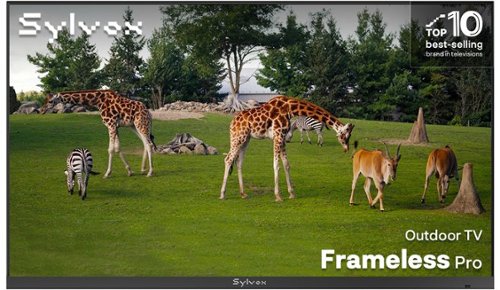 Sylvox - 43" Outdoor TV Full Sun 2000 Nits, 4K Google Smart TV, IP56 Waterproof, Ultra-Narrow Bezel (Frameless Pro)-Front_Standard 