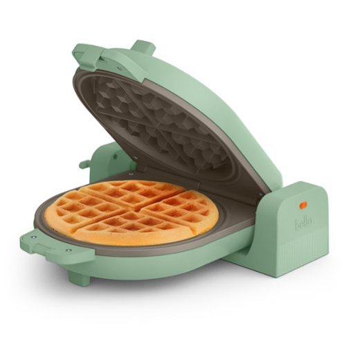 Bella - Fits-anywhere Kitchenware: Flip & Store Waffle Maker - Seaglass