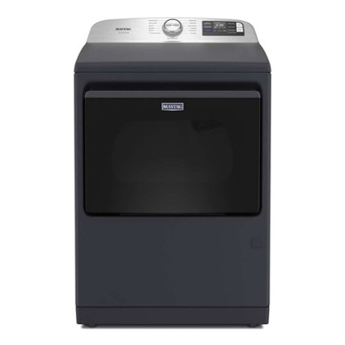 Maytag - 7.4 Cu. Ft. Pet Pro Top Load Gas Dryer with Extra Power and Sanitize Cycle - Midnight Steel-Front_Standard 