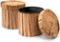 Sorbus - Tree Stump Stool, Storage Ottoman 15 Inch Fake Tree Stumps Log Stool Storage, Artificial Tree Trunk, Foot Rest - Brown Two Pack-Front_Standard
