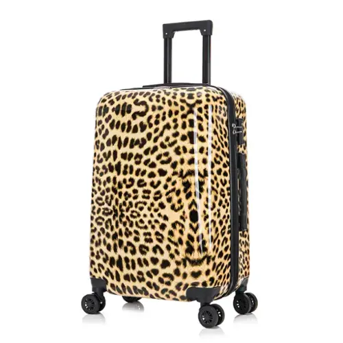 Front. InUSA - Cheetah Prints lightweight hardside Spinner Luggage 24" - CHEETAH.