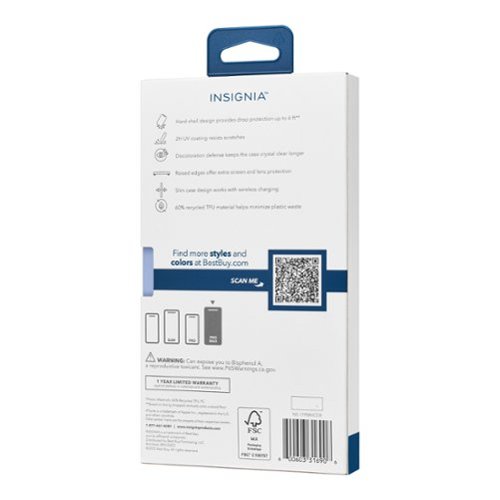 Insignia™ Hard-Shell Case for iPhone 17 Pro Max - Clear BUY ONLINE
