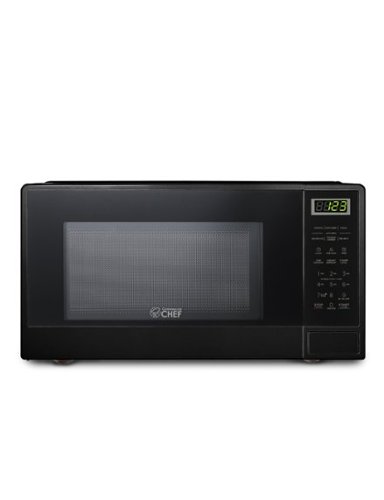 Commercial Chef - Countertop Microwave 1.1 Cu. Ft. with 10 Power Levels - Black-Front_Standard 