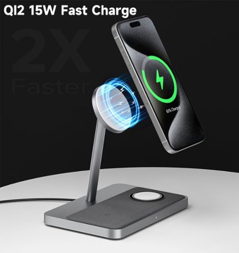 Zike 3-in-1 Qi2 15W Wireless Charger Station, Foldable Charger for iPhone 16/15/14/13/12 Series, Apple Watch and AirPods - Gray SHOP ONLINE