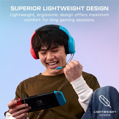 Turtle Beach Airlite Fit Wired Gaming Headset for Nintendo Switch, Nintendo Switch Lite & Nintendo Switch - OLED Model - Neon Blue & Red WORLDWIDE DELIVERY
