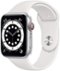 Refurbished Excellent - Apple Watch Series 6 Aluminum 40mm A2291 (GPS Only, No Cellular) - Silver - (2020)-Front_Standard