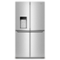Whirlpool - 19.1 Cu. Ft. Counter Depth 4 Door Refrigerator with Ice Maker in Door - Stainless Steel-Front_Standard