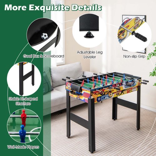 Costway 12-in-1 Combo Game Table Set with Foosball Air Hockey Pool Ping Pong Chess Bowling - Gray BUY ONLINE