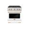 ZLINE - Autograph 30" Paramount Gas Range w/ 4 Burners & White Door w/ Bronze Accents (SGRZ-WM-30-CB) - White-Front_Standard 