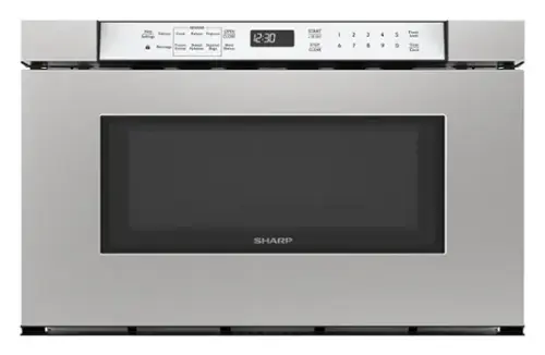 - SENSOR
  - Reheat
  - Popcorn
  - Cook
  - Defrost
  - Beverage
  - Frozen
  - Baked Potatoes
  - Steamer Bag
  - More Minutes
  - OPEN
  - CLOSE

- Help
- Settings

- START
- -30 SEC
- STOP
- CLEAR

- Power Level
- Timer
- Clock

- 12:30

- 1 2 3 4 5 6 7 8 9 0

- SHARP