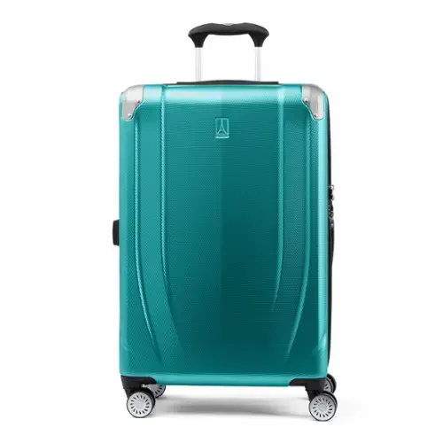 Front. Travelpro - Travelpro Pathways 3 Hardside Expandable 25" Checked Spinner - Kayak Teal.