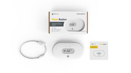 Airthings View Radon Battery Wi-Fi Smart Radon/Humidity/Temperature Sensor - Matte White BUY IN AUSTRALIA