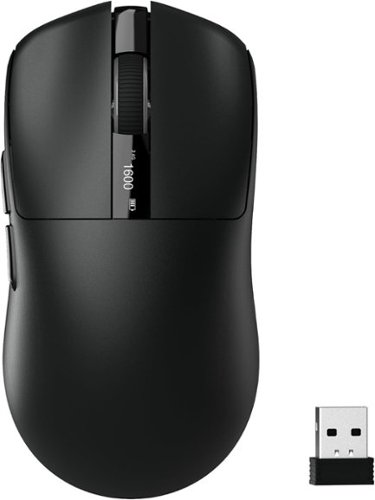 Womier - G58 Wireless Gaming Mouse, 24000 DPI, Tri-Mode Rechargeable Wireless Mice with 4 Programmable Buttons for PC/MAC - Wireless - Black-Front_Standard 