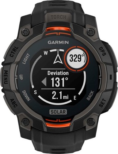 Garmin Instinct 3 Solar GPS Smartwatch 45 mm Fiber-reinforced Polymer - Black with Black Band WHERE TO BUY