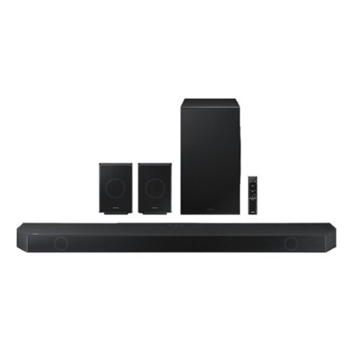 Samsung - Q990D 11.1.4ch Soundbar with Wireless Dolby Atmos Audio, Rear Speaker - Black-Front_Standard 