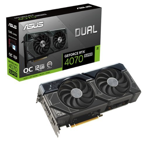 ASUS Dual NVIDIA GeForce RTX 4070 SUPER Overclock 12GB GDDR6X PCI Express 4.0 Graphics Card - Black SHOP ONLINE