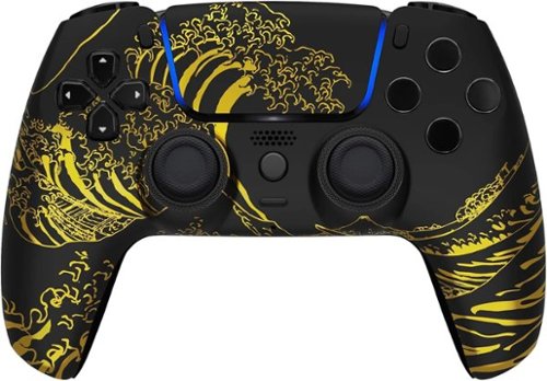 Custom Controllerzz - Custom Wireless Controller for PS5 - Golden Waves-Front_Standard 