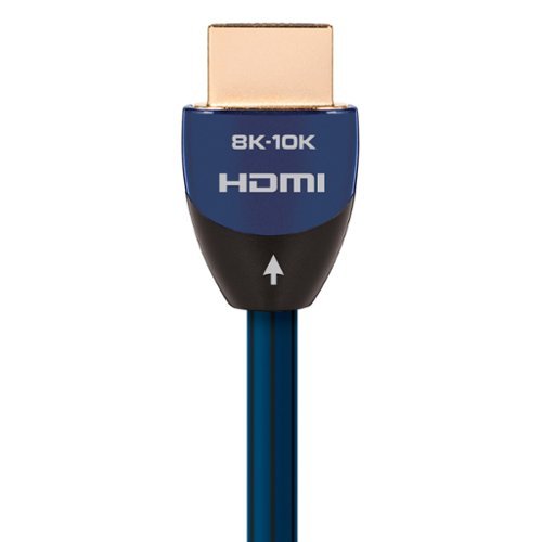AudioQuest Sky 48 9.8' 4K-8K-10K 48Gbps In-Wall Rated HDMI Cable - Black with Blue Stripes GLOBAL SHIPPING