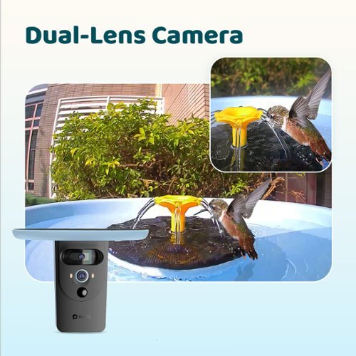 BIRDFY Birdfy Bird Bath Pro AI with Camera, Solar Powered, 1080P HD Bird Camera Auto Capture Bird Bath Videos - Blue BUY IN EUROPE