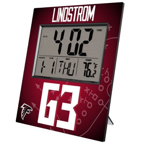 Keyscaper - Chris Lindstrom Atlanta Falcons Digital Desk & Wall Clock - Multicolor-Front_Standard 