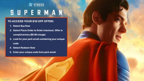  Warner Bros. - Get $10 off Superman (2025) Digital Movie for My Best Buy Plus and My Best Buy Total members.