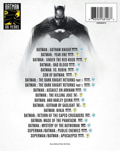 Batman 80th Anniversary Animated 18 film Collection (Box Set) [Blu