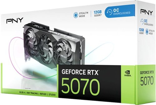 PNY NVIDIA GeForce RTX 5070 Overclocked 12GB GDDR7 PCI Express 5.0 Graphics Card with Triple Fan - Black BUY IN CANADA