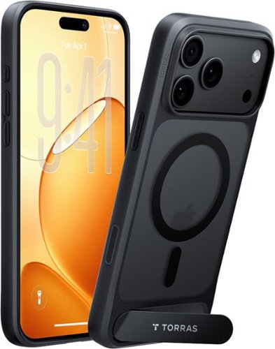 TORRAS - Ostand L1 Case for Apple iPhone 18 Pro / iPhone 17 Pro - Slim Protective Cover with Magnetic Stand - Black