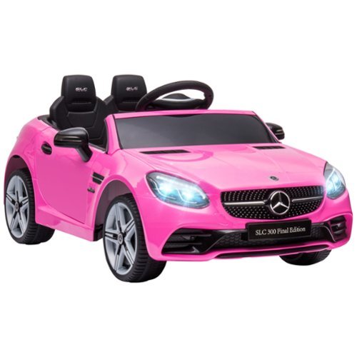 Aosom - Mercedes SLC 300 Licensed Kids Electric Car with Remote, 12V Battery Ride on Car with Music, Lights, Suspension for 3-6-Front_Standard 
