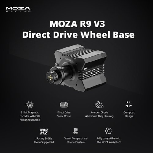 Moza Racing R9 V3 Direct Drive Sim Racing Wheelbase for Windows