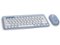 Logitech - Pebble 2 Combo for Mac, Wireless Keyboard & Mouse, Slim, Quiet, Portable, Customizable, Bluetooth - Tonal Blue-Front_Standard