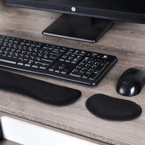 Mind Reader Ergonomic Keyboard and Mouse Wrist Rest Sets, Gaming Accessory, Memory Foam, 16.75L x 3W x 0.75H, 6 pcs - Black WHERE TO BUY